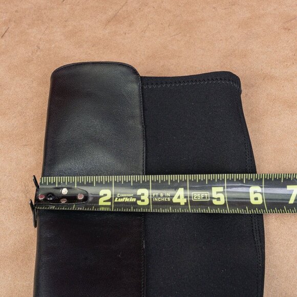 Stuart Weitzman Women 5050 Knee High Lug Black Leather Stretch Knee Boots sz 6.5 - Picture 7 of 10